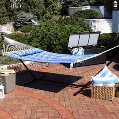 Cushioned Comfort Double Quilted Hammock with Pillow