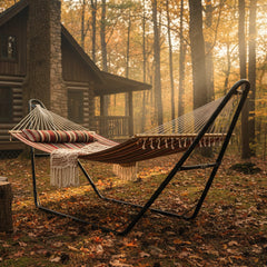 Cushioned Comfort Double Quilted Hammock with Pillow