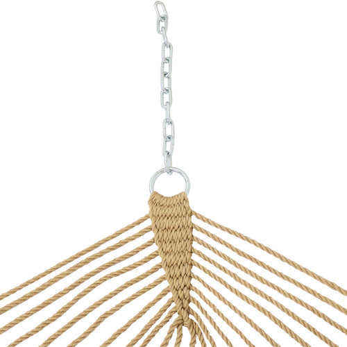 Sunnydaze Large Polyester Rope Hammock Tan product