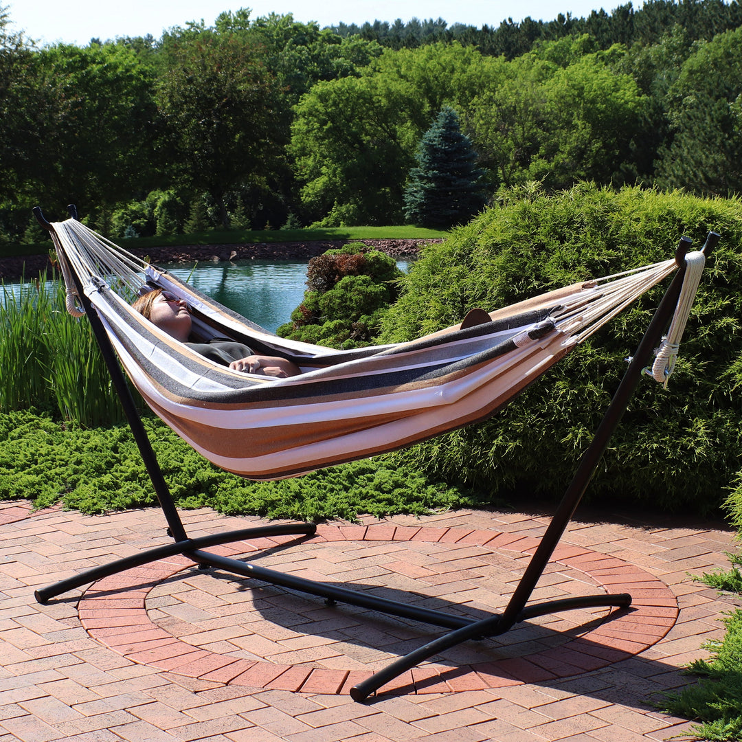 Double Brazilian Hammock with Portable Stand