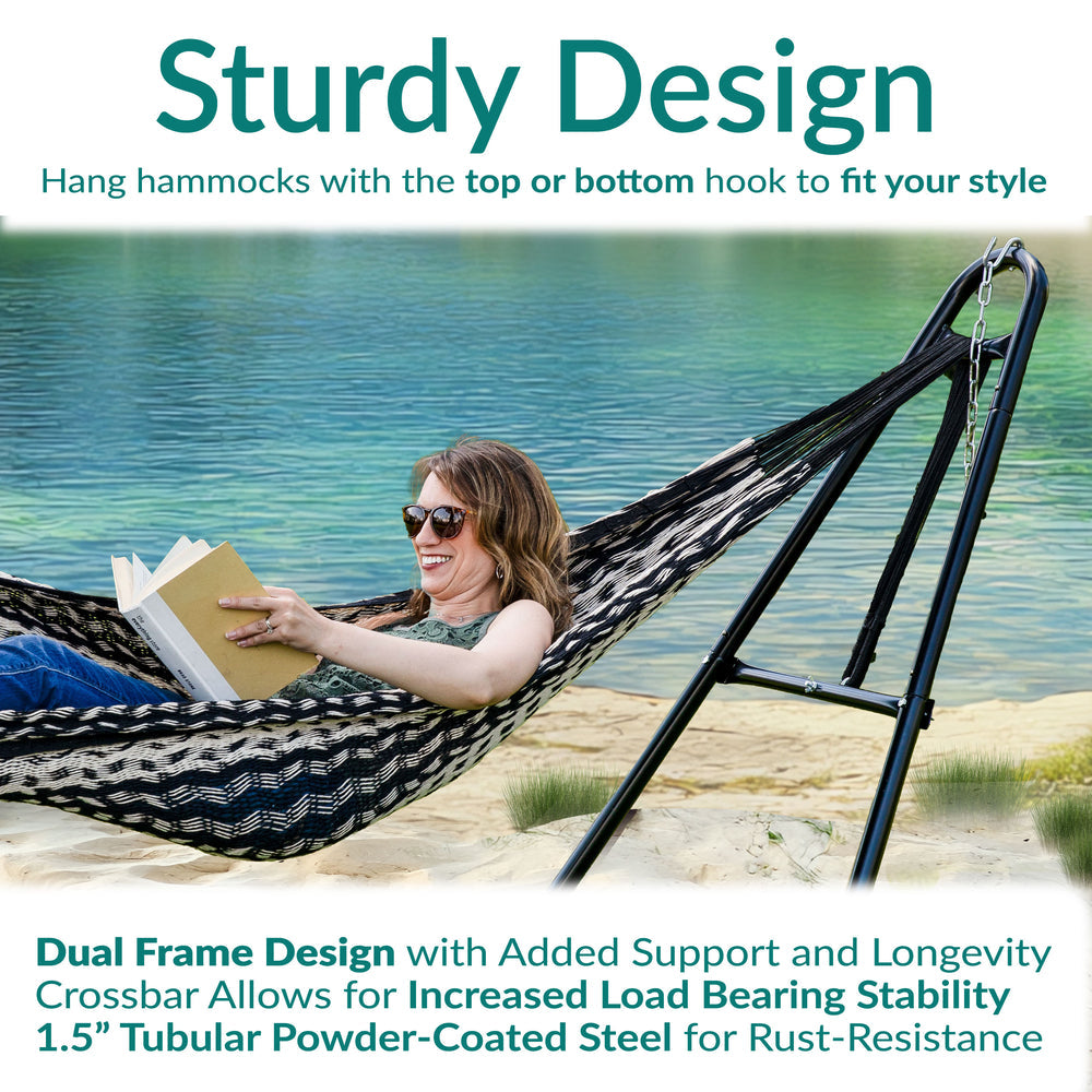 Universal Multi-Use Heavy-Duty Hammock Stand Black detail