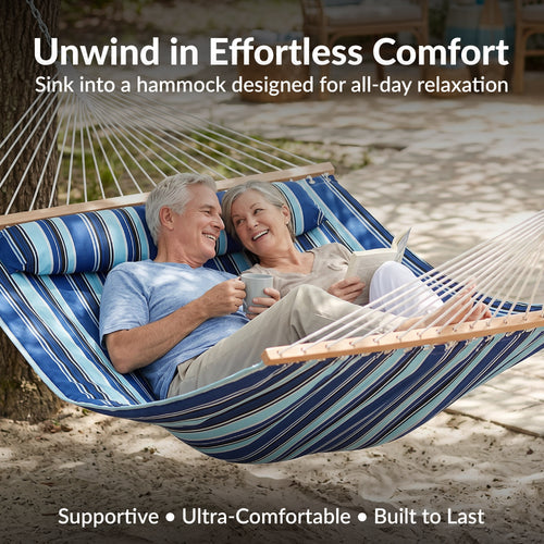 Sunnydaze Quilted Fabric Hammock Catalina Beach detail