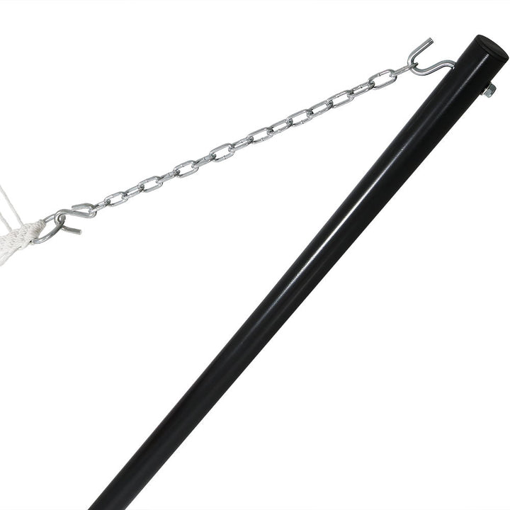 Sunnydaze Quilted Spreader Bar Hammock with Steel Stand, 2-Person, 350 lb Capacity