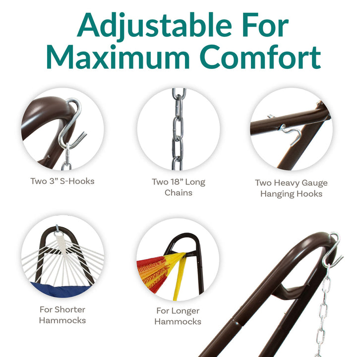 Universal Multi-Use Heavy-Duty Hammock Stand Bronze detail