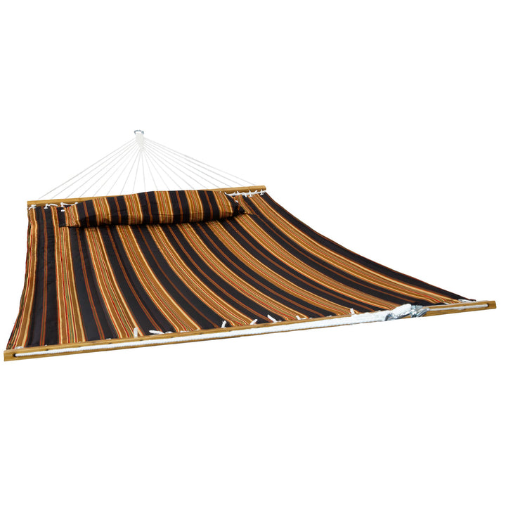 Sunnydaze Extra Large Quilted Hammock Woodland Stripe dimensions