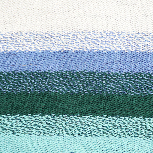 Sunnydaze Woven Double Hammock Spreader Bars Lagoon Stripes detail
