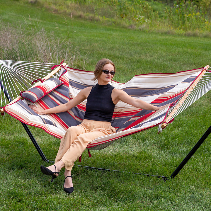 Rope Hammock Stand Pad Pillow Modern Lines dimensions