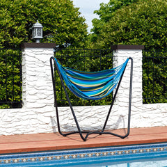 Woven Hammock Chair with Space-Saving Stand
