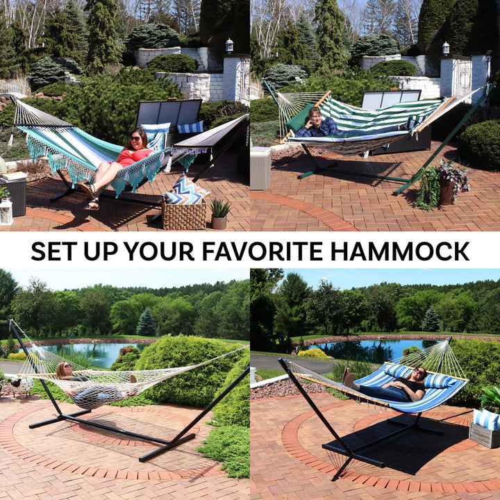 Heavy-Duty Steel Hammock Stand 15ft Black detail