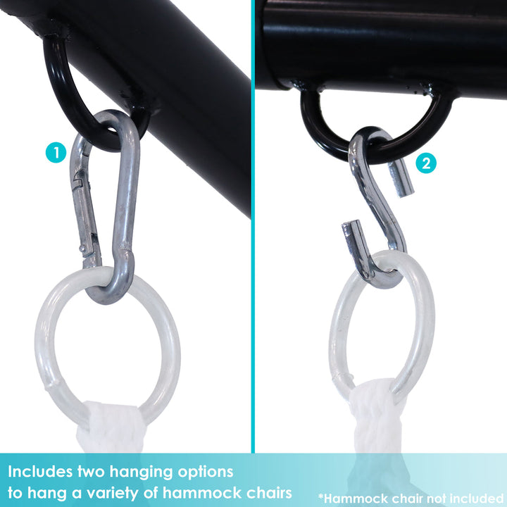 Hanging C-Stand for Hammock Chair Swing Black detail