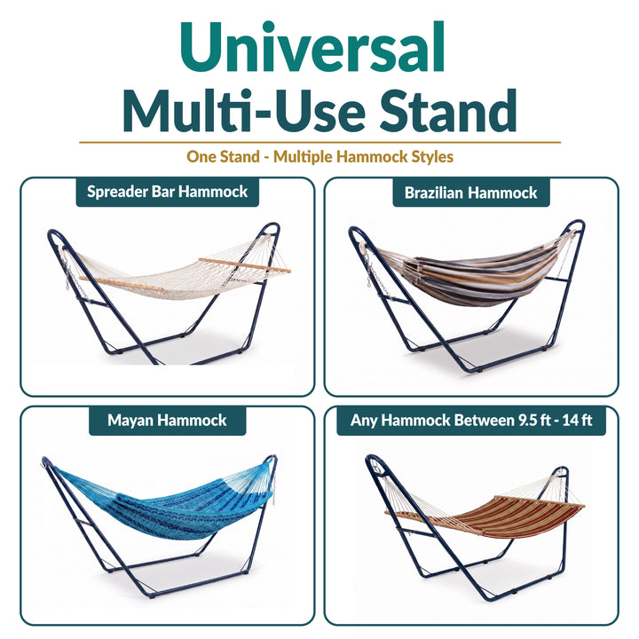 Sunnydaze Universal Heavy-Duty Steel Hammock Stand, 550 lb Capacity