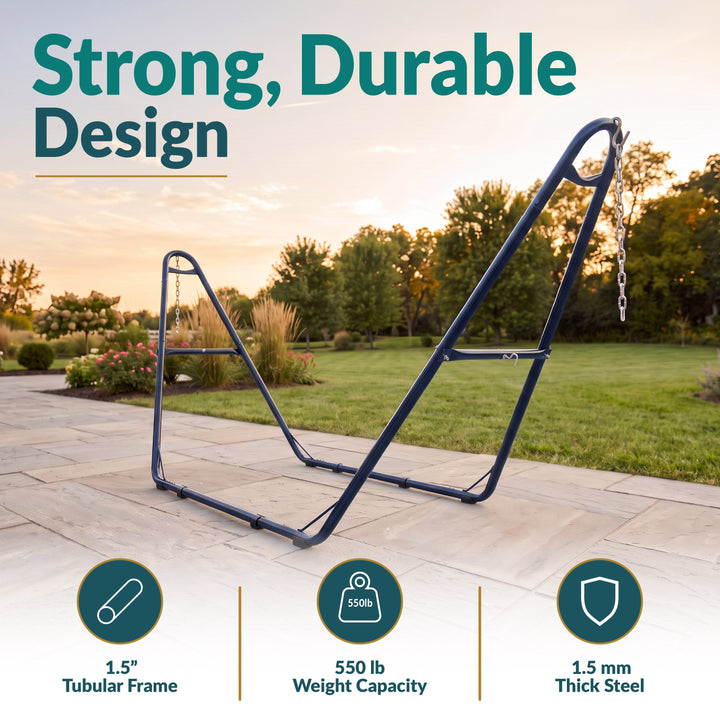 Sunnydaze Universal Heavy-Duty Steel Hammock Stand, 550 lb Capacity