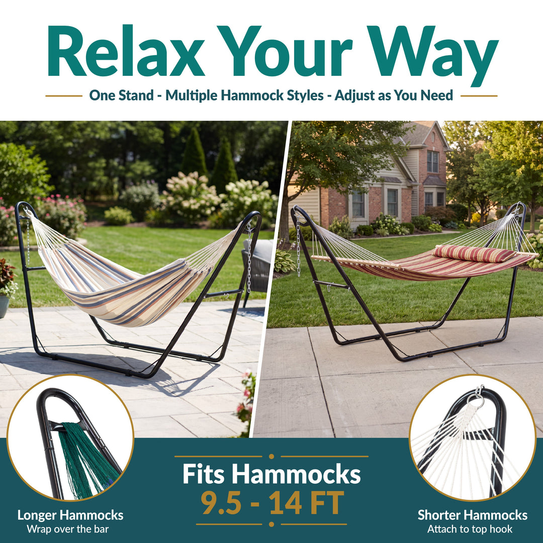 Sunnydaze Universal Heavy-Duty Steel Hammock Stand, 550 lb Capacity